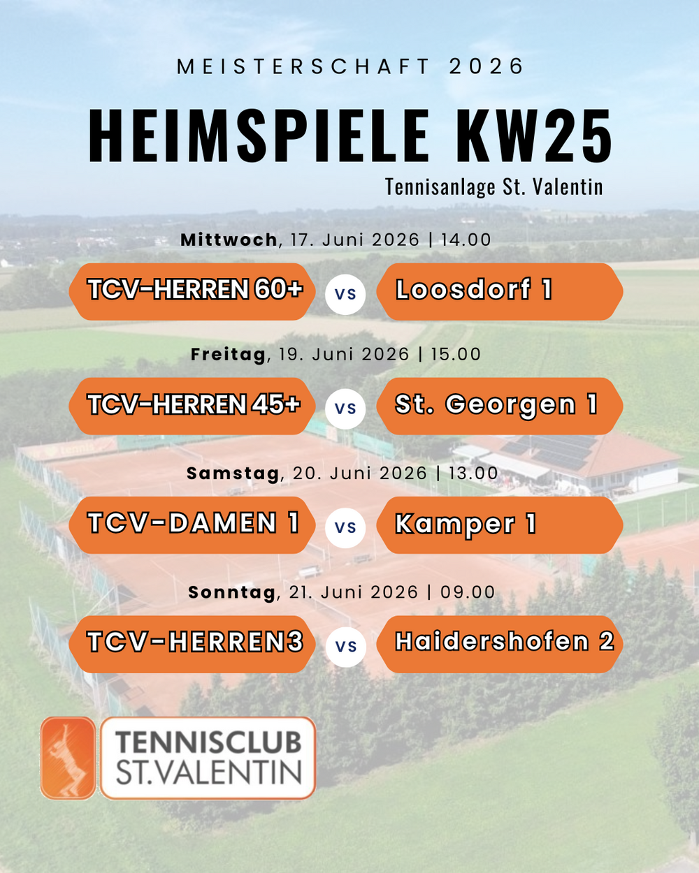 Heimspiele TC St. Valentin KW 25