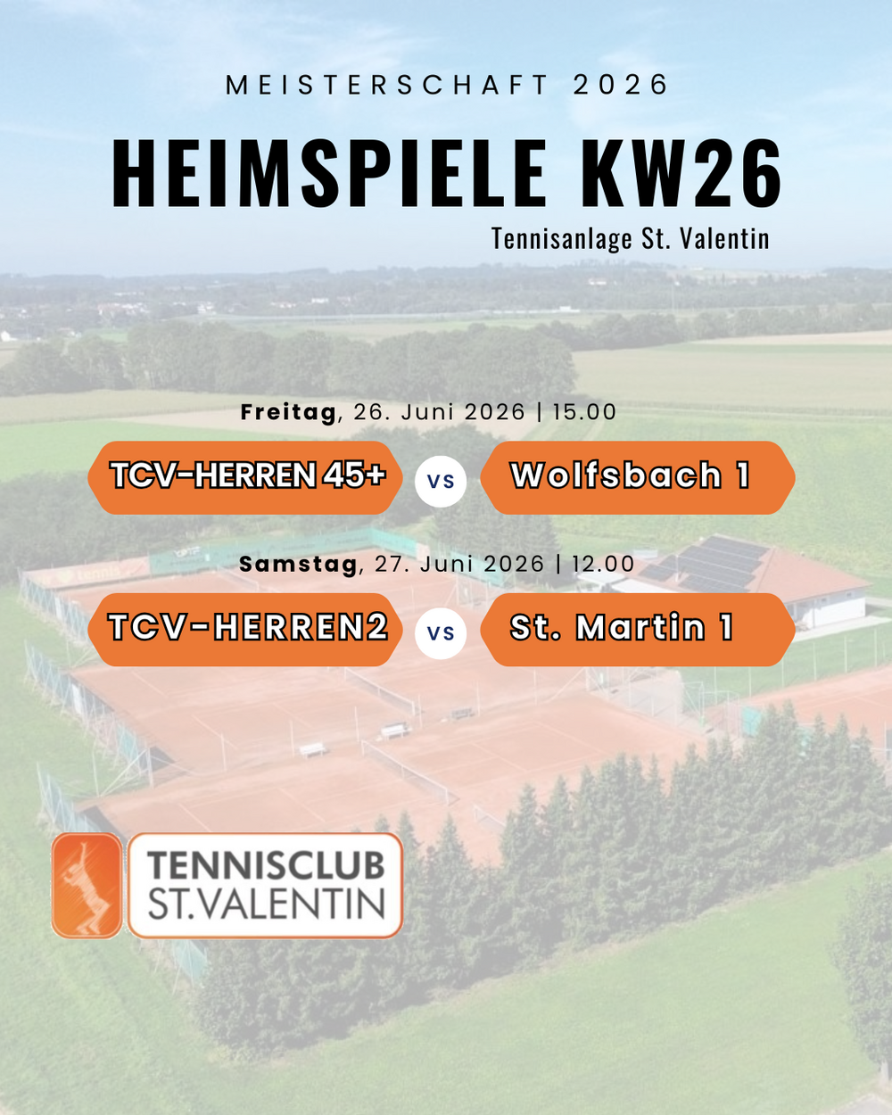 Heimspiele TC St. Valentin KW 26