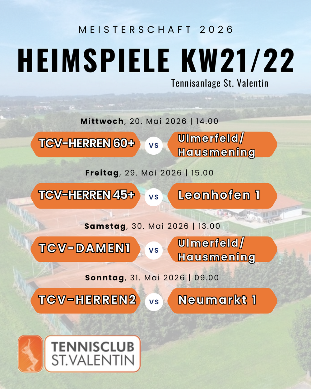 Heimspiele TC St. Valentin KW 21/21